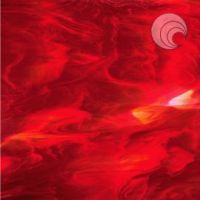 Scarlet red wispy fusible COE96 stained glass