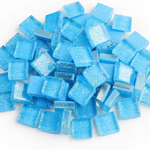 10mm aqua glitter tiles