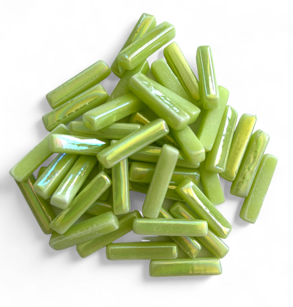 25mm Iridised Soft Green Stix