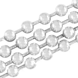 2.4mm Shiny Silver Ball Chain Meisha Mosaics