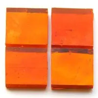 Orange Wavy Regalia Mirror Squares Meisha Mosaics